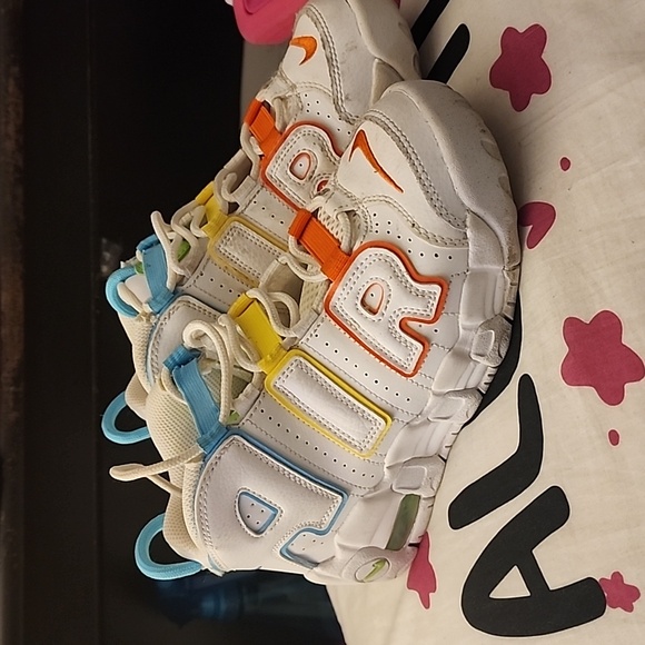 Nike Rainbow Uptempo - Size 3Y - Picture 1 of 4